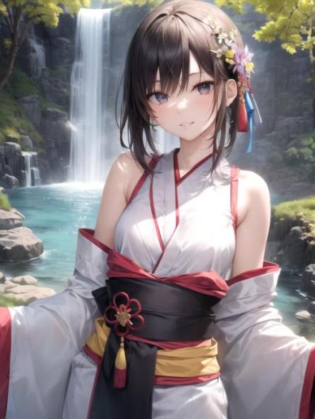 Sunny, Waterfall, Japanese AI Porn