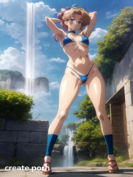 s anime style, curvy, Bottom Up (NSFW) AI Porn