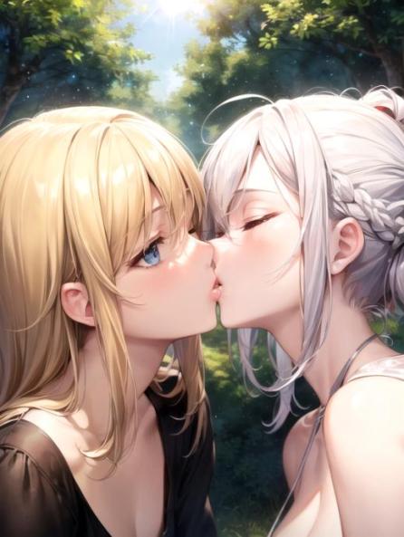Sunny, Scandinavian, Kissing (1 boy 1 girl) AI Porn